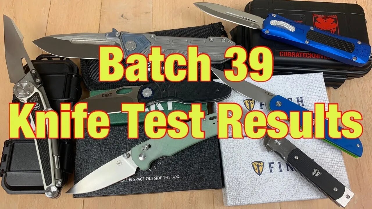 Batch 39 Knife Test Results Midnight Cat Studio/Amare/Finch/NOC/Cobratec/CRKT/Midgards Messer