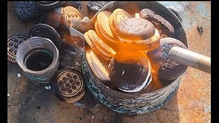 Oreo Cookie won't burn because of fire retardant baked into cookie SODIUM BICARBONATE