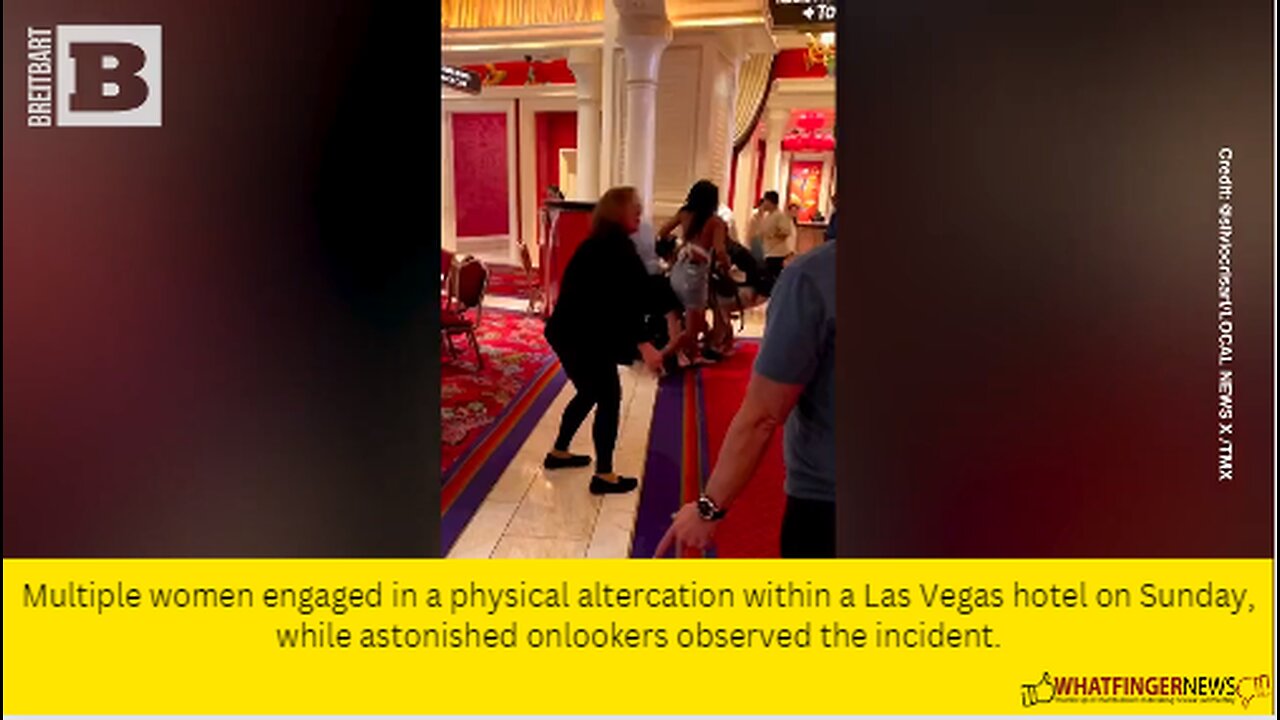 Multiple women engaged in a physical altercation within a Las Vegas hotel on Sunday