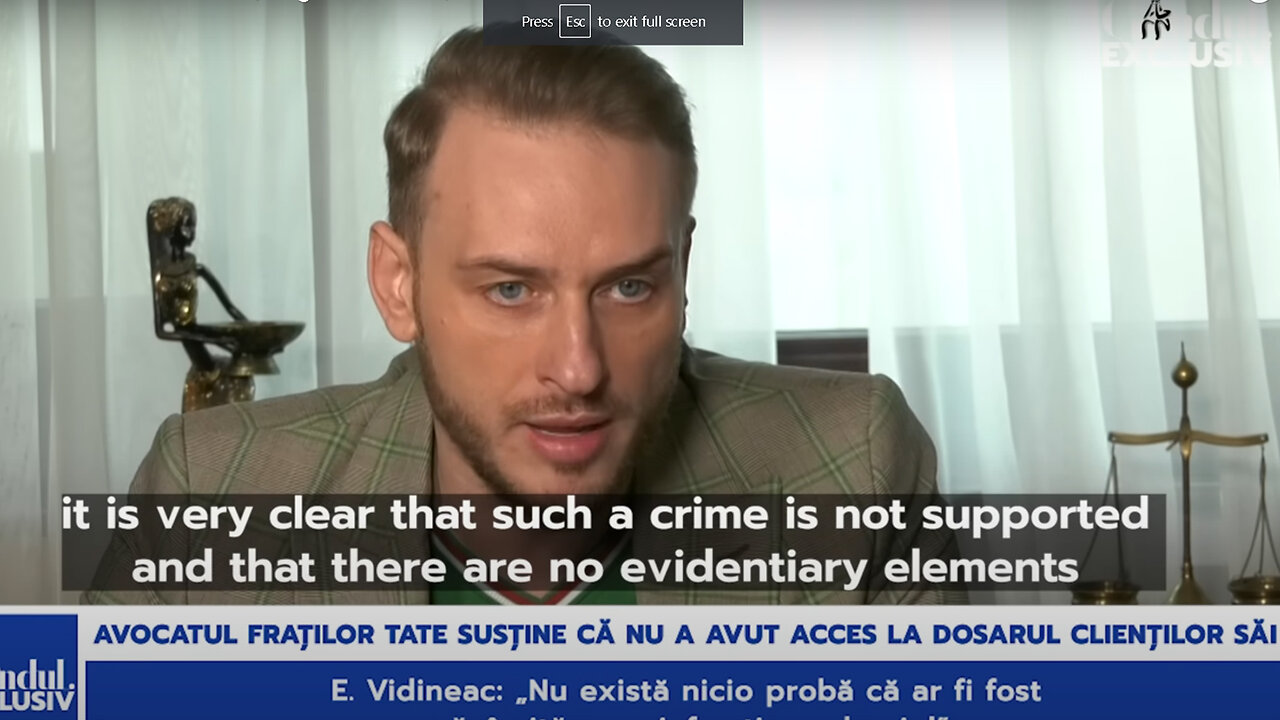 Eugen Vidineac (Andrew Tates Lawyer) , breaks the silence 01-09-2023