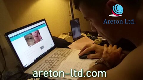 Behind the areton, the pitures and text inside the webpage