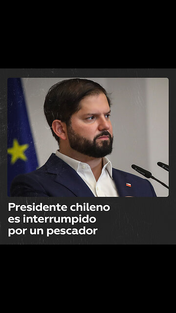 Un pescador interrumpe un discurso del presidente de presidente