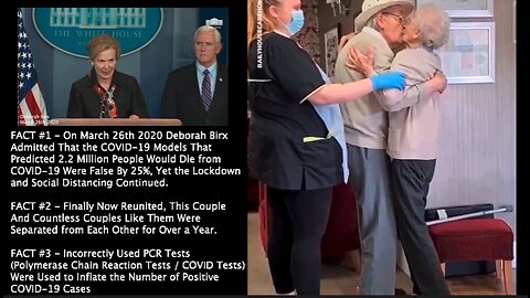 WAKE UP AMERICA!!! Finally Now Reunited, This Couple & Countless Couples Like Them Were Separated from Each Other for Over a Year & This Was Justified Based Upon: False Models, Misused PCRs, Death-Causing COVID Protocols & Cowardly Compliance