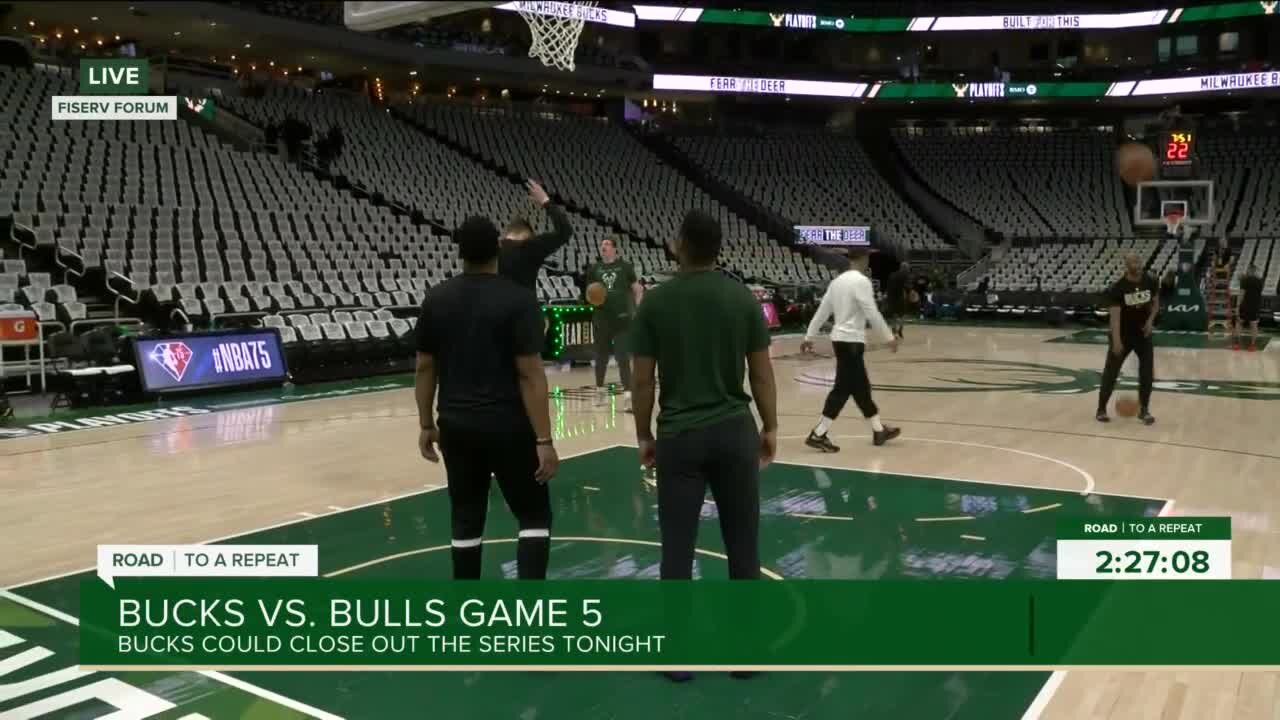 Bucks prepare to take on Bulls in Game 5 at Fiserv Forum