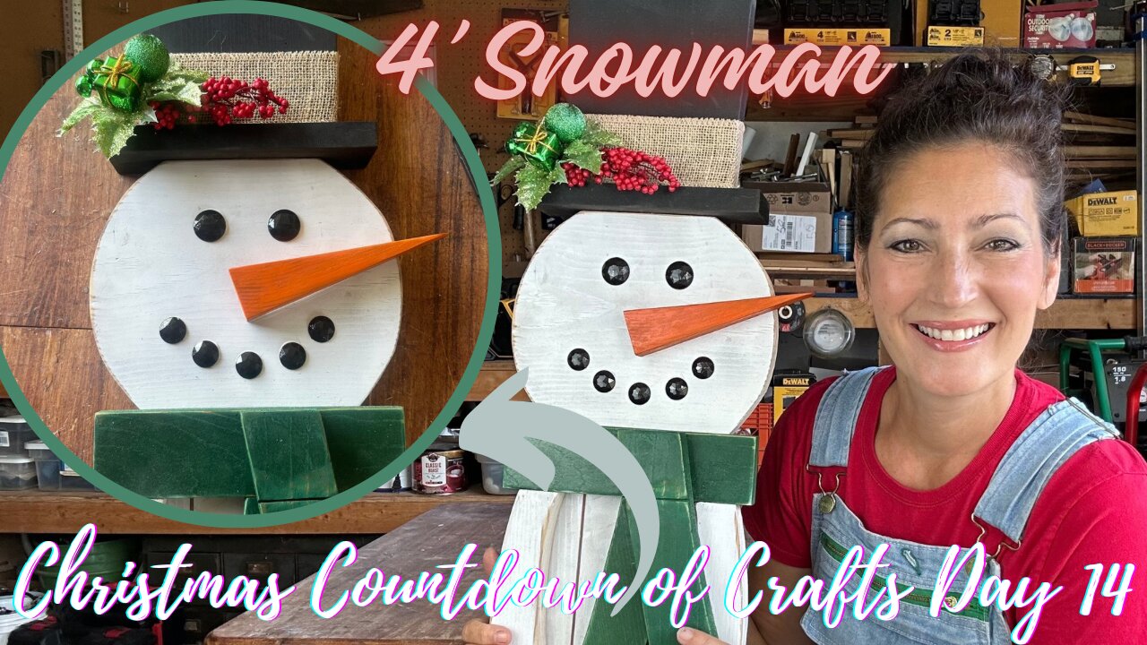 MAKING A FOUR FOOT SNOWMAN DECORATION (CHRISTMAS COUNTDOWN OF CRAFTS DAY 14) PINTEREST INSPIRED