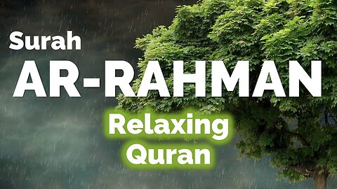Relaxing reading Quran to the sound of rain