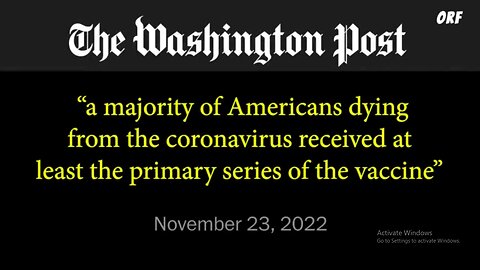 Remember the Lie-You Get the Vaccine You Will Not Die