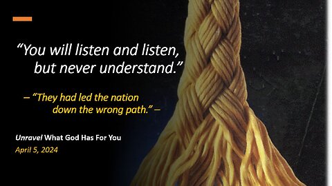 You Will Listen and Listen, but Never Understand (Apr 5, 2024)