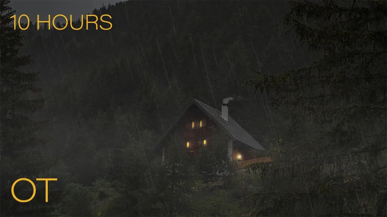 Stormy Night in Le Boréon | Soothing Rain & Rolling Thunder Sounds for Relaxing| Studying| Sleeping