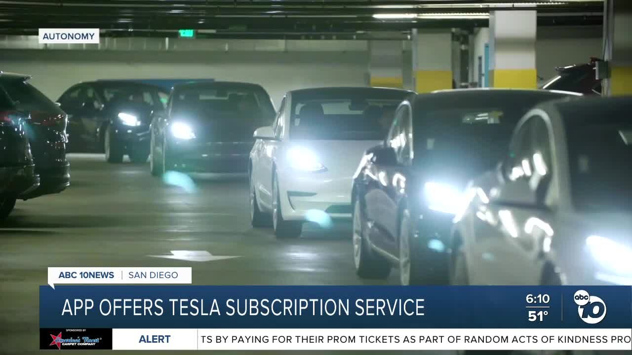 App offers Tesla subscription service