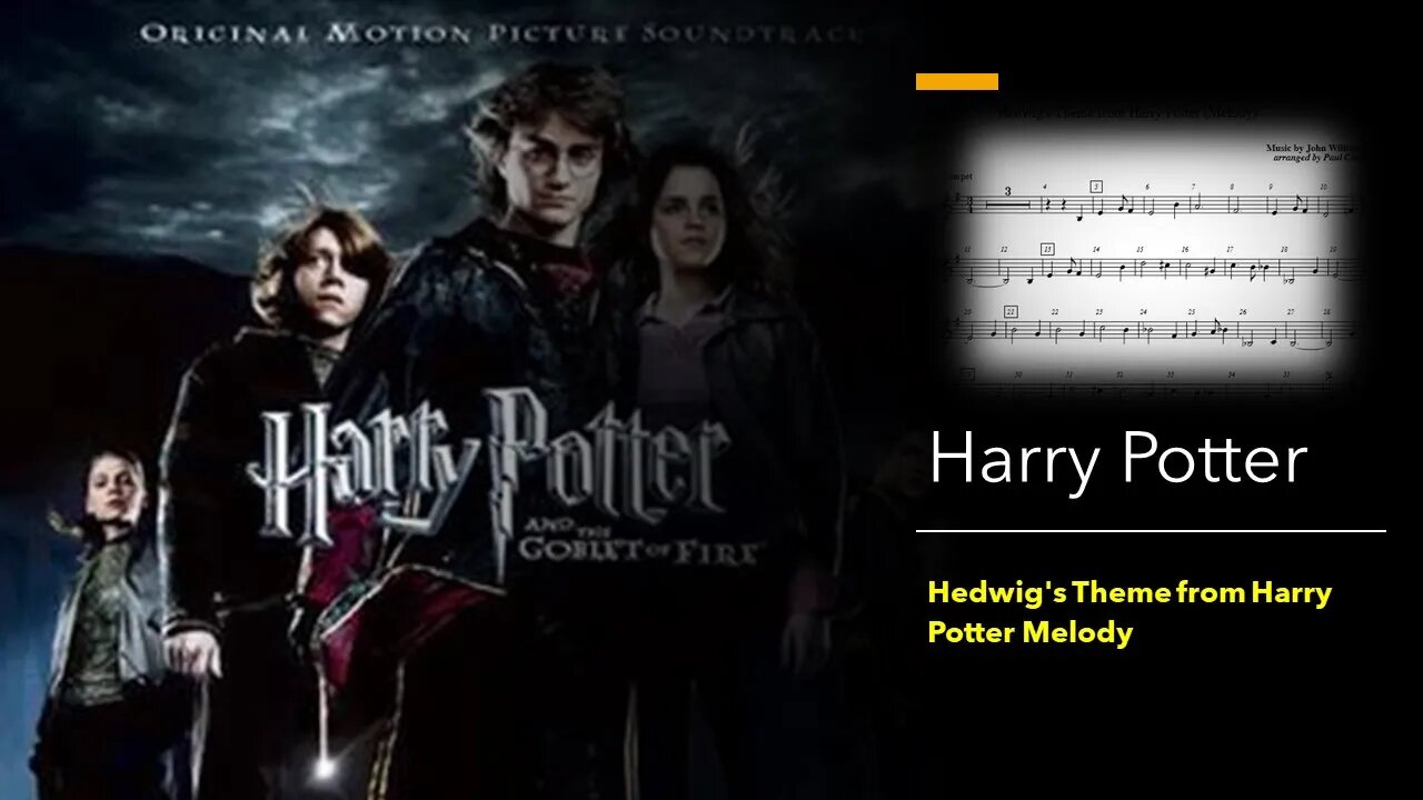Hedwig's Theme from [Harry Potter] Melody - - (Easy Trumpet Solo for Beginner´s)