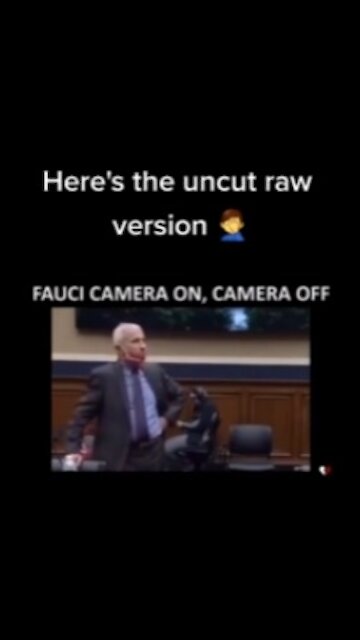 Dr Fauci Demonstrates the Proper Way to Wear a Mask When Off Camera