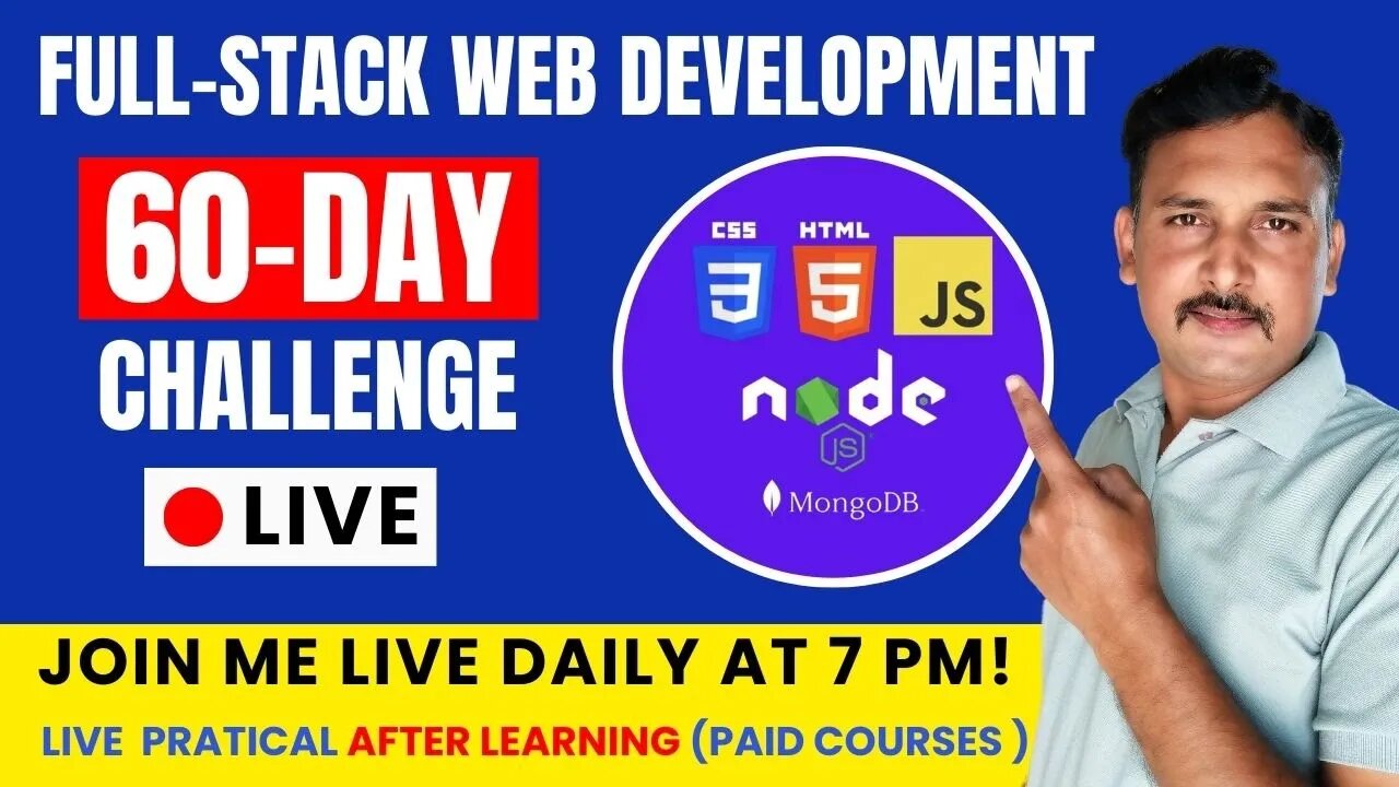 Full-Stack Web Development 60 Day Challenge - Lets Start Learning | Day 1