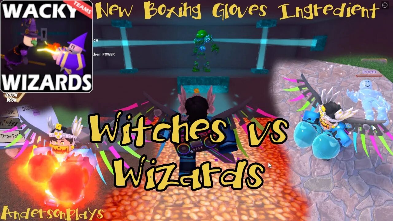 AndersonPlays Roblox Wacky Wizards [UPDATE!] - Witches vs Wizards - Boxing Gloves Ingredient