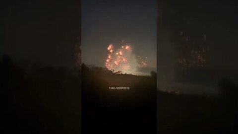 Russia launches fireworks at Ukrainian positions to lift up their morale.