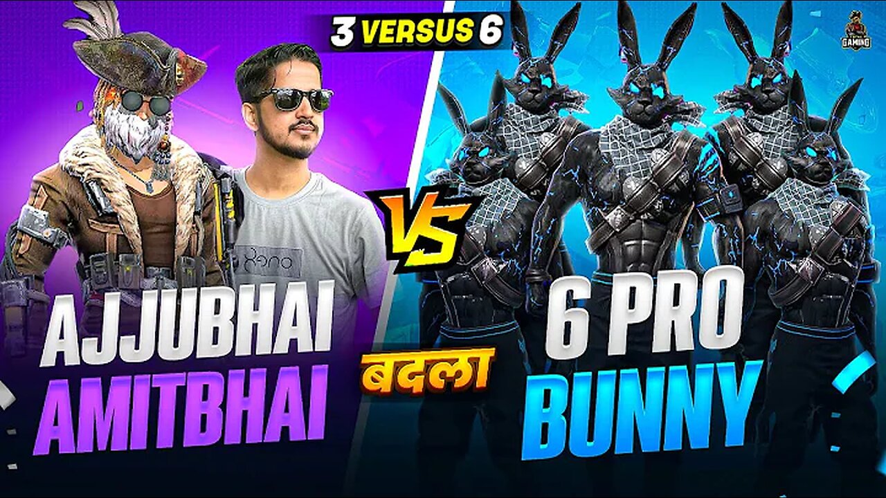 BADLA TIME😈6 PRO BLACK BUNNY BUNDLE VS AJJUBHAI AND AMITBHAI BEST CS FF GAMEPLAY | GARENA FREE FIRE