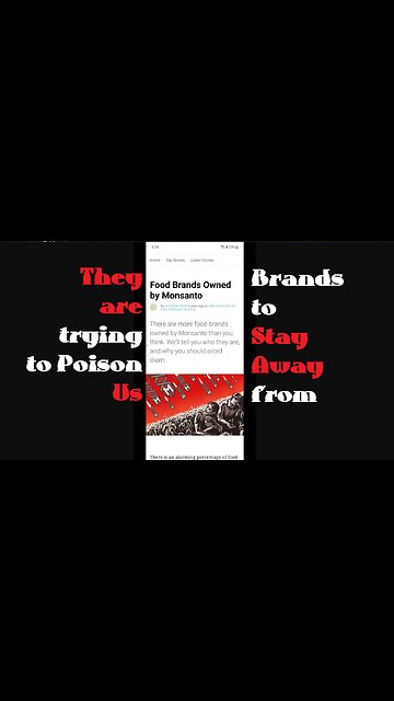 They are trying to Poison Us. Brands to stay away from....
