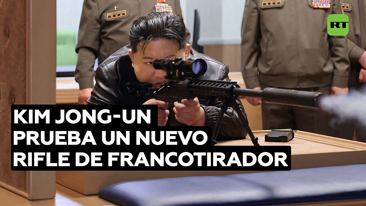 Kim Jong-un prueba un nuevo rifle de francotirador y da en el blanco