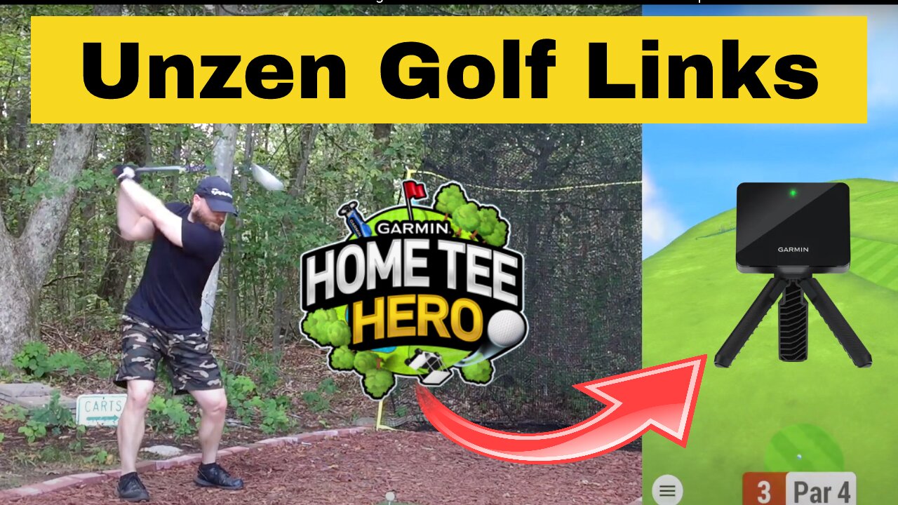 Unzen Golf Links - 9 Hole Sim Golf Course Vlog Garmin Approach R10 Launch Monitor Simulator #top50