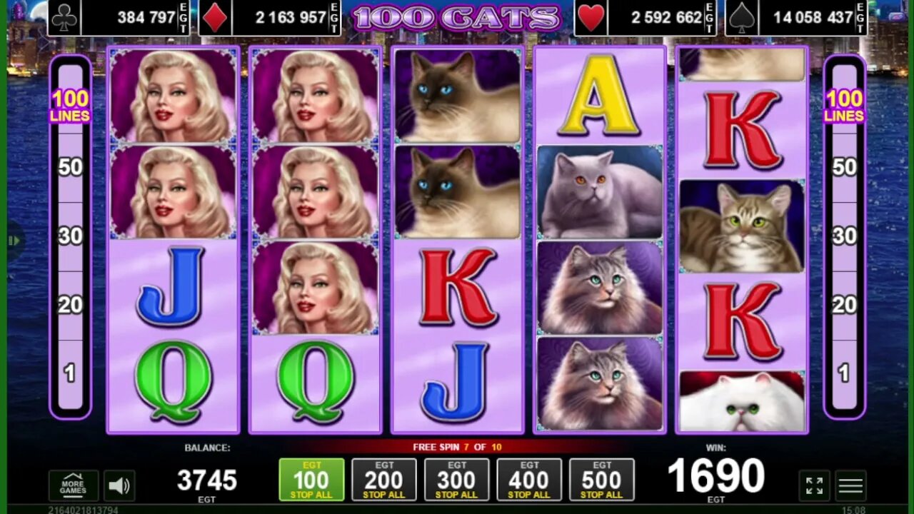 100 Cats EGT