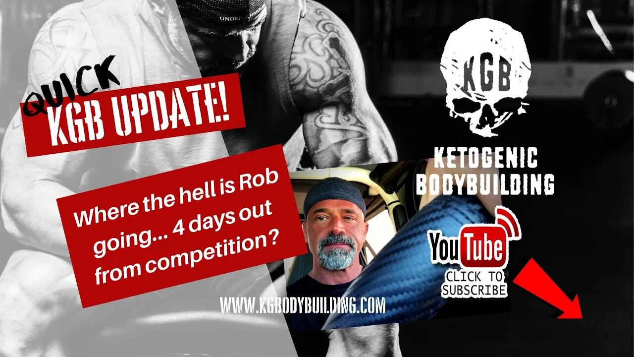 Quick KGB Update: 4 Days out from Competition, Mustaches, Carb-loading, and More!