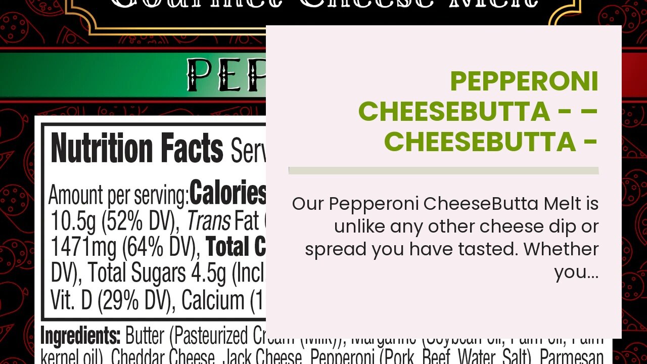 Pepperoni CheeseButta - – CheeseButta - Gourmet Products