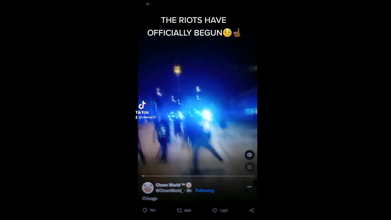 THE RIOTS HAVE OFFICIALLY BEGUN.