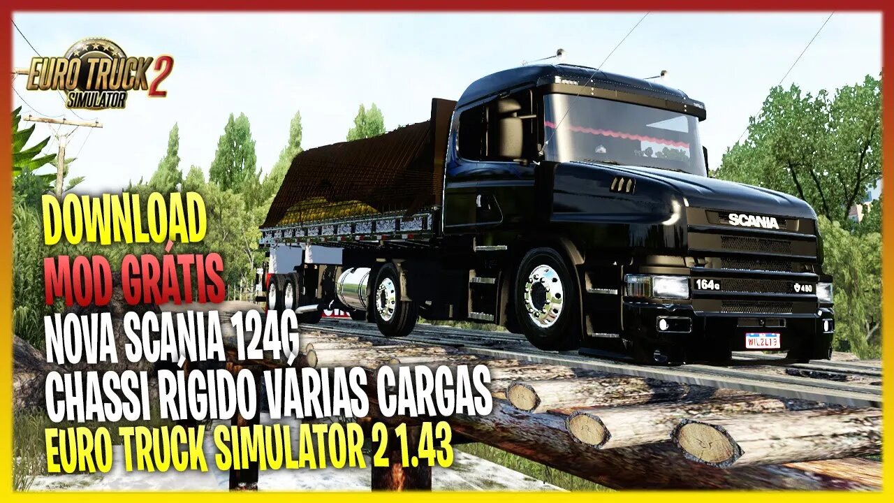 ETS2 SCANIA T SERIE 4 CHASSI RIGIDO + VÁRIAS CARGAS PARA EURO TRUCK SIMULATOR 2 1.43