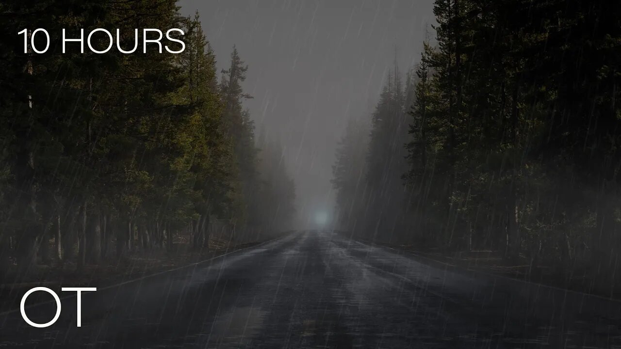 Stormy Evening near Crater Lake | Soothing Rain & Thunder Sounds | Relax | Study | Sleep | 10 HOURS