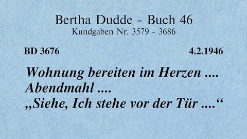 BD 3676 - WOHNUNG BEREITEN IM HERZEN .... ABENDMAHL .... "SIEHE, ICH STEHE VOR DER TÜR ...."