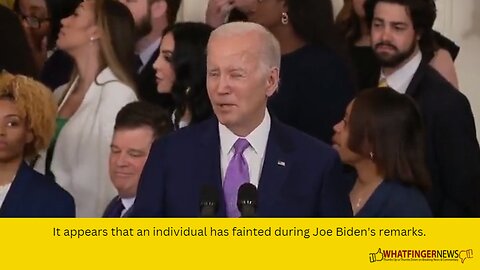 It appears that an individual has fainted during Joe Biden's remarks.