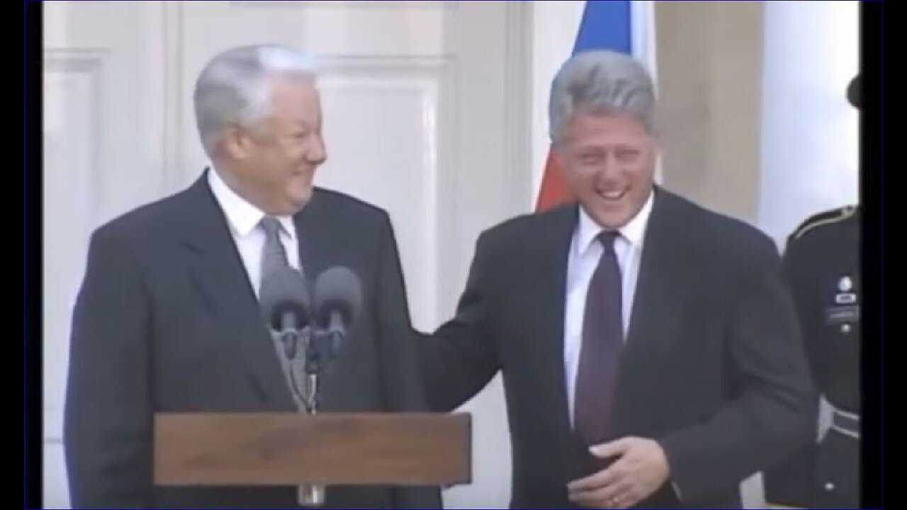 Boris Yeltsin the Party Guy with Bill: Enter Zionist Oligarchs