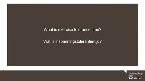 What is exercise tolerance time ? - Dr. Charles Shepherd