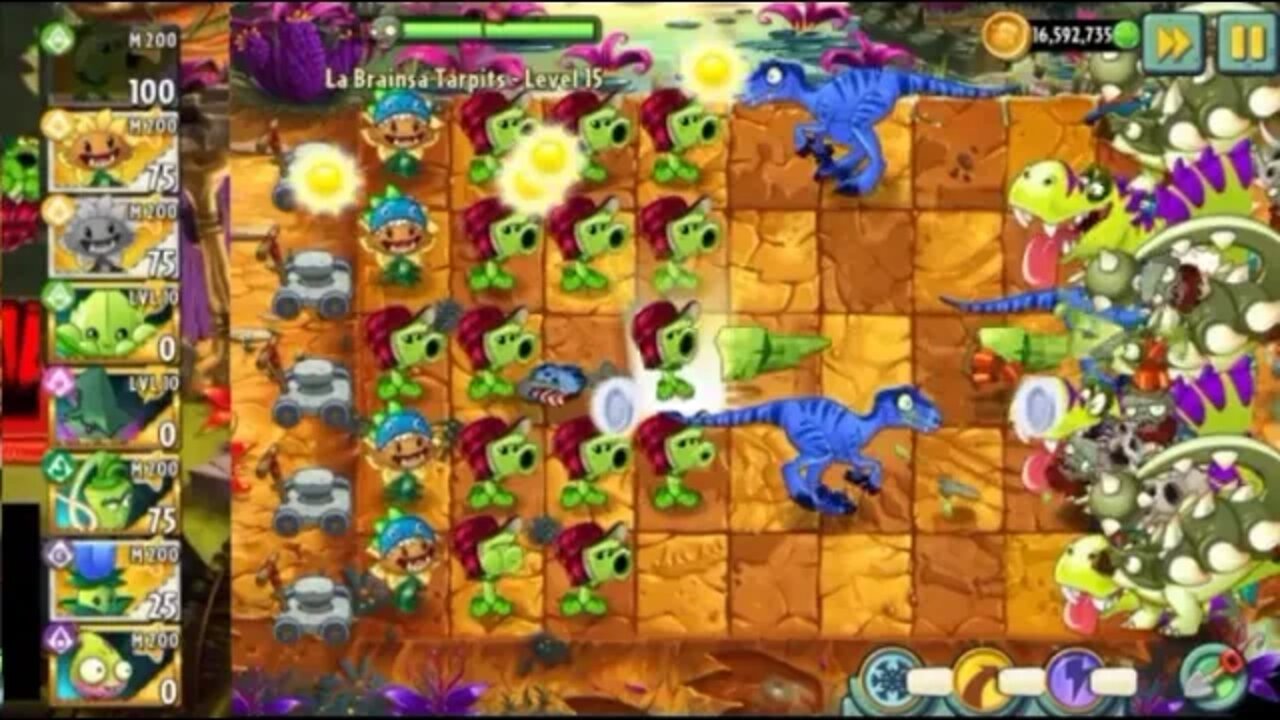 Jurassic Marsh PvZ 2 la Brainsa Tarpits _ Primal Peashooters vs Zombies