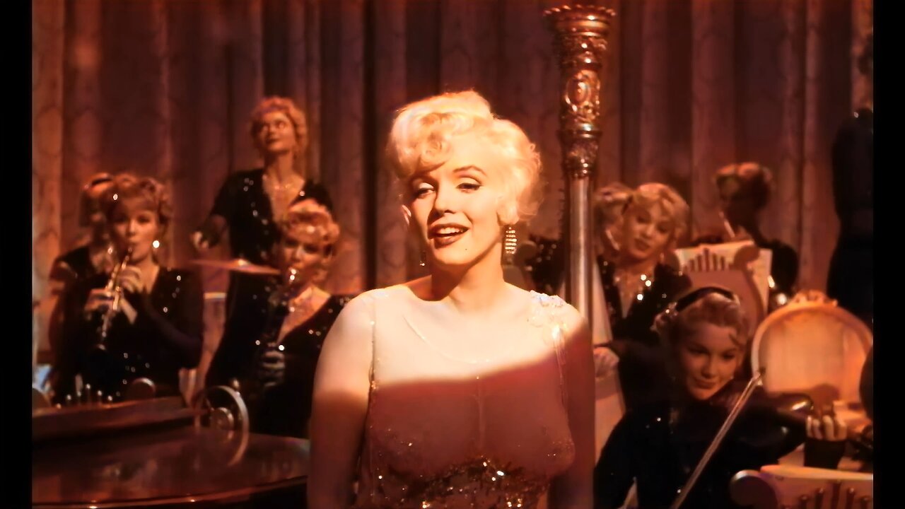 Marilyn Monroe Some Like It Hot (1959) I Wanna Be Loved By You colorized remastered 4k