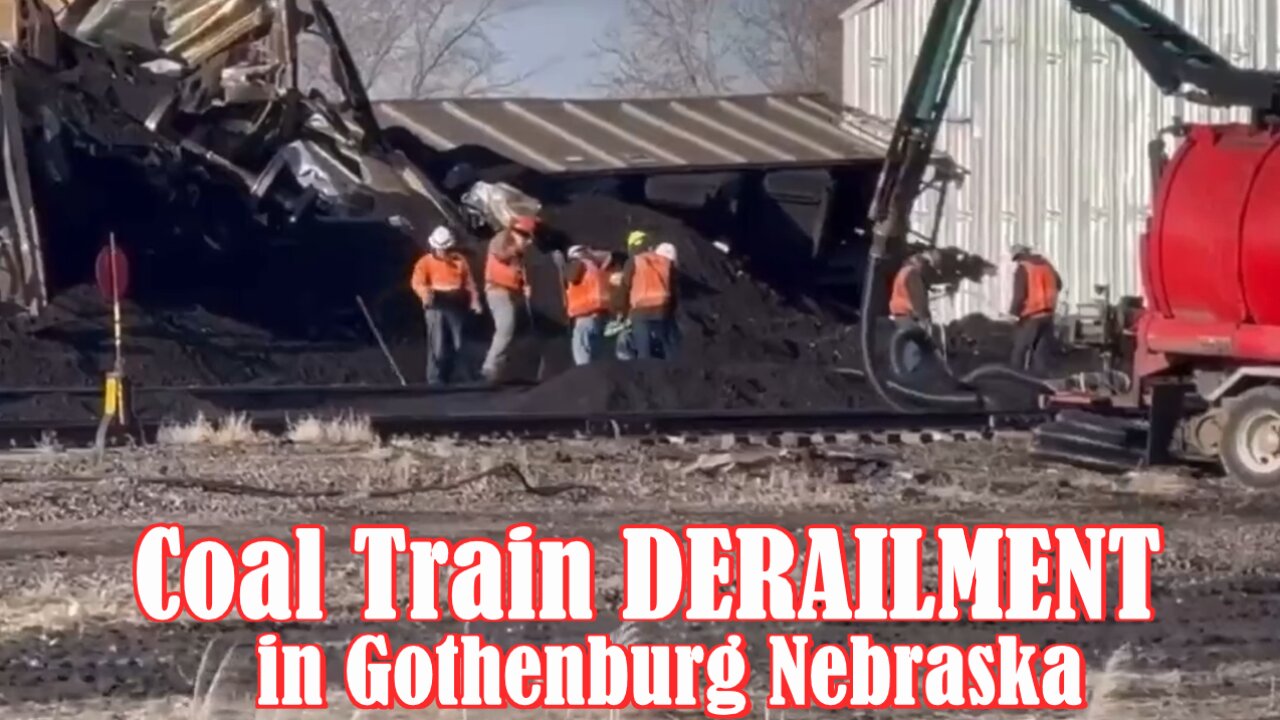 BREAKING Coal Train DERAILMENT in Gothenburg Nebraska