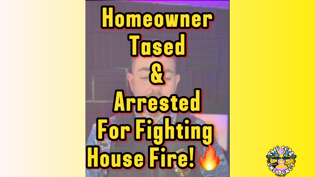 Unbelievable! Man Arrested for Trying to Save His Own Home from Fire 🔥👮🏻‍♂️👮🍩