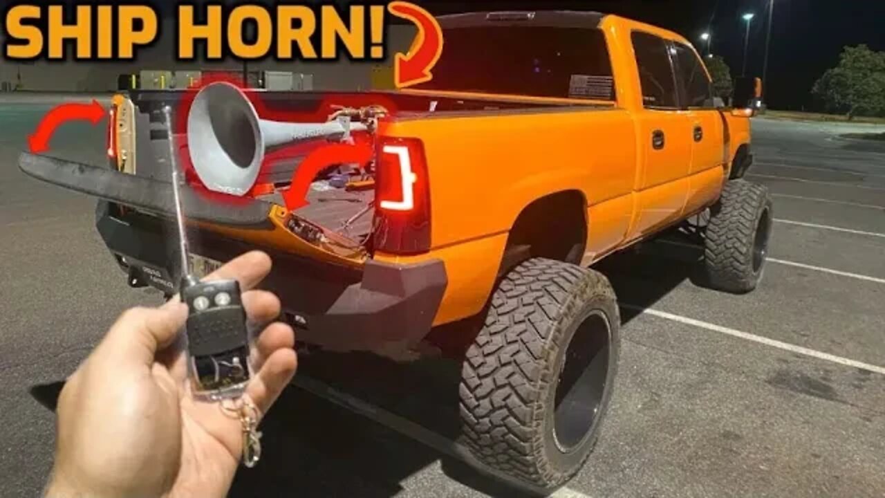 Tailgate me now, I DARE YOU! (Ship Horn with Remote Tailgate)