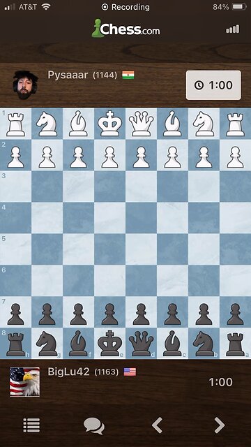 INTERMEDIATE BULLET CHESS GAMEPLAY - mistakes on one side, blunders on the other, quickening the end