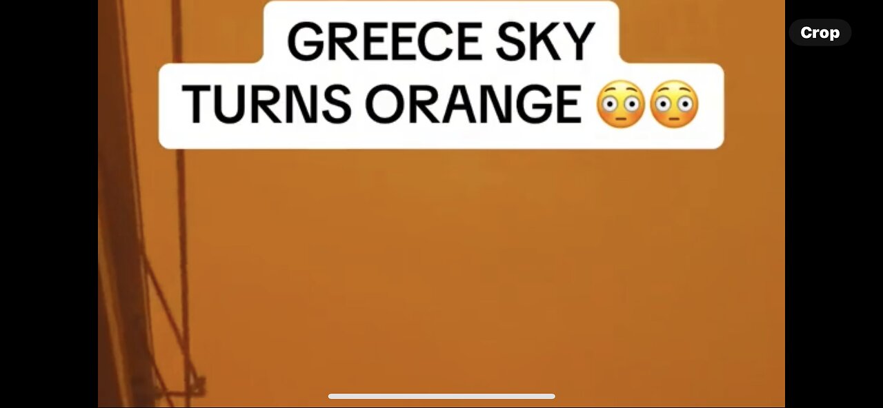 Greece Sky Turns Orange