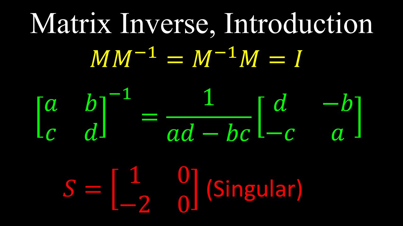 Matrix Inverse, Introduction - Linear Algebra