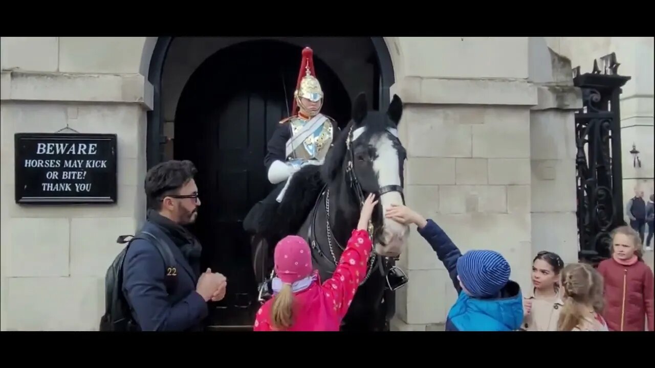 3 times female guards shout get off the reins