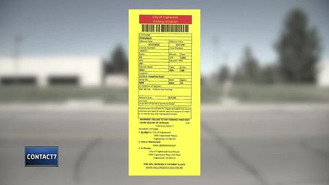 Look closely, this fake parking ticket showed up on a car in Centennial