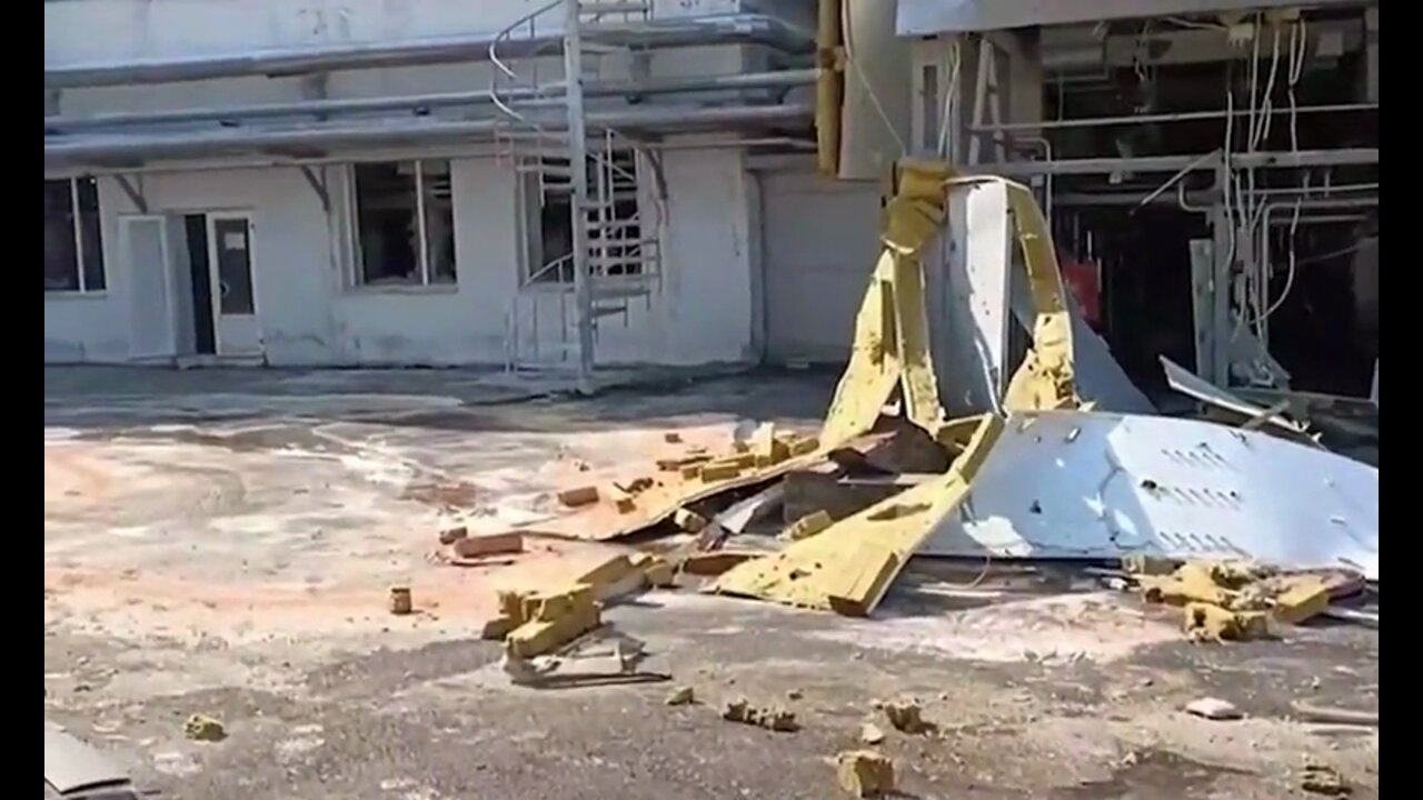 Aftermath of shelling of Donetsk brewery
