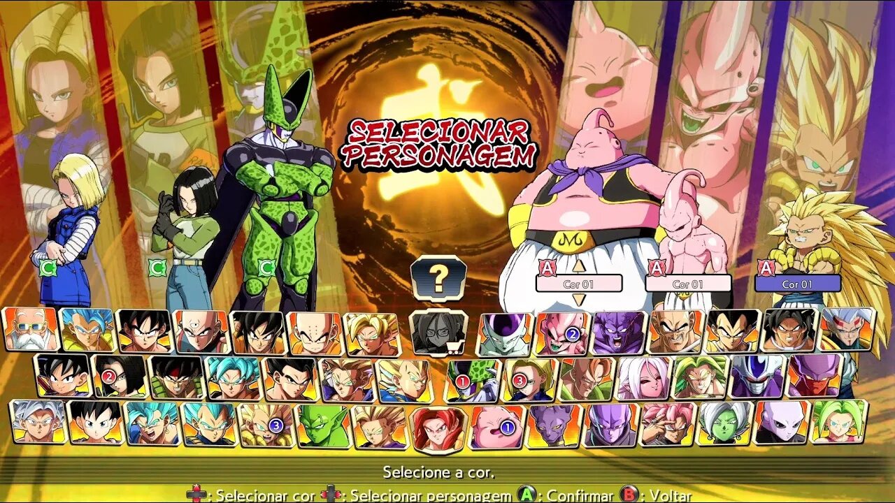 Saga Cell vs Saga Majin Boo (IA mais difícil) Dragon Ball FighterZ