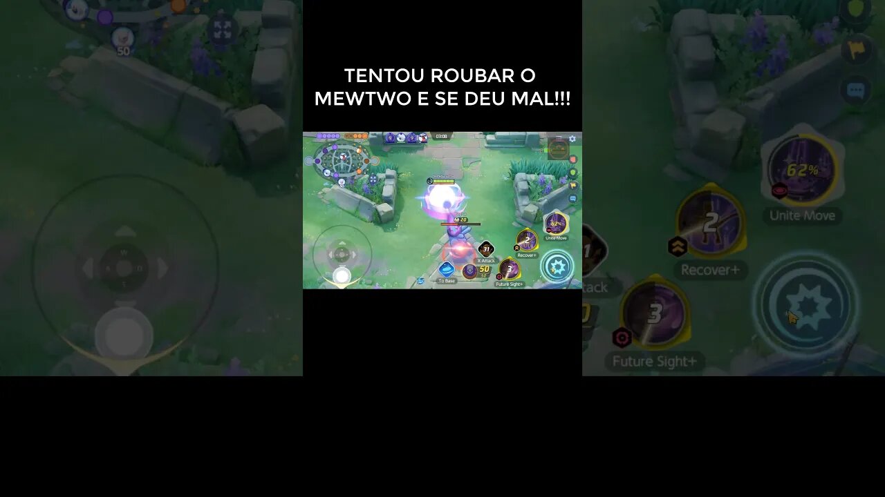 TENTOU ROUBAR O MEWTWO E SE DEU MAL 😭😭POKÉMON UNITE #shorts