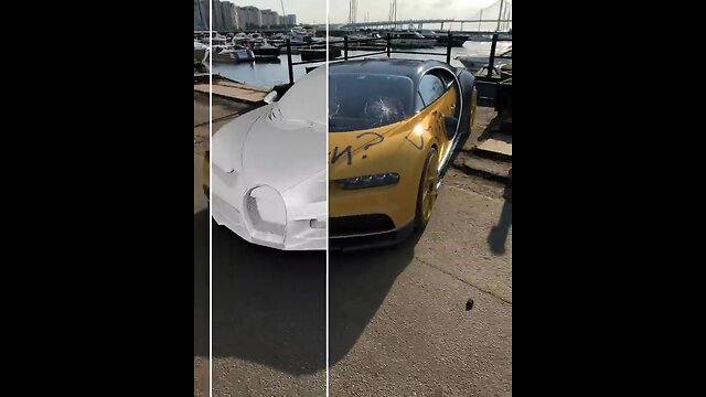 VFX breakdown of “ BUGATTI Destroyed”