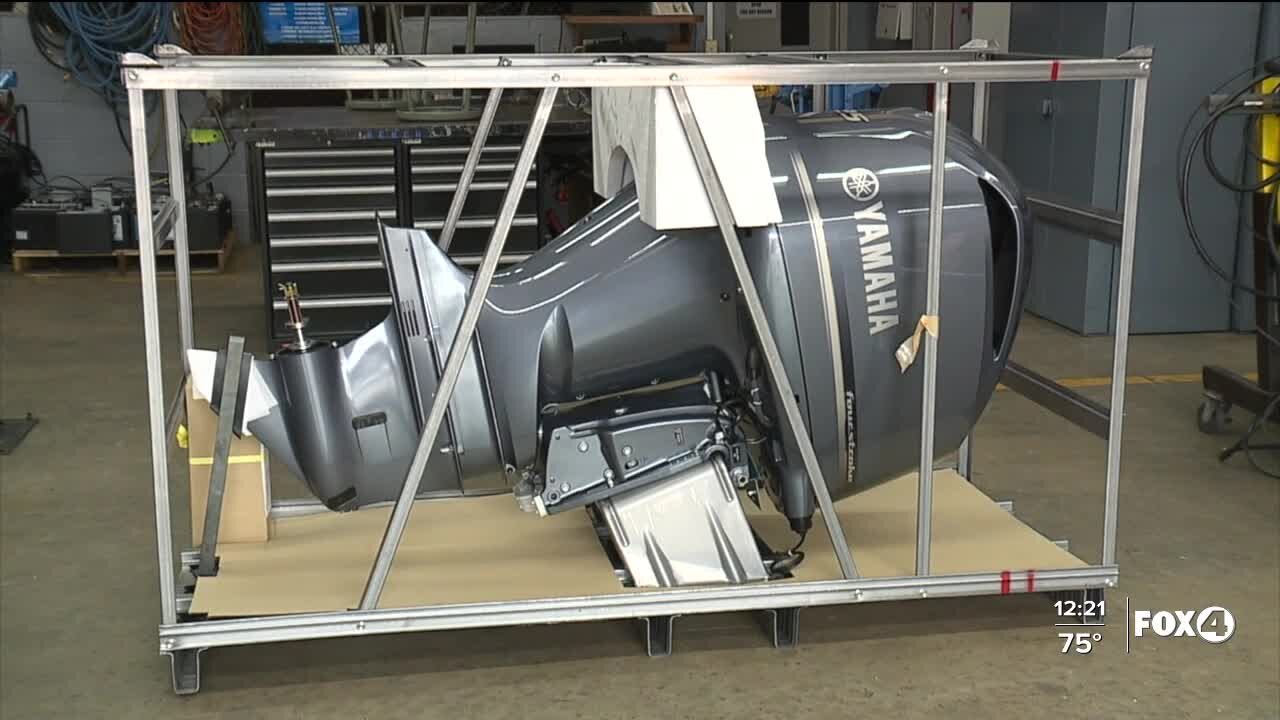 Bonita Boat Center donates outboard motor to Fort Myers Technical College