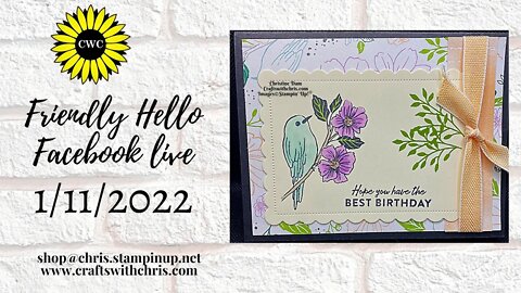 Friendly Hello Card using Stampin' up!