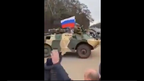 Residents of the Republic of Donetsk welcome the Russian military